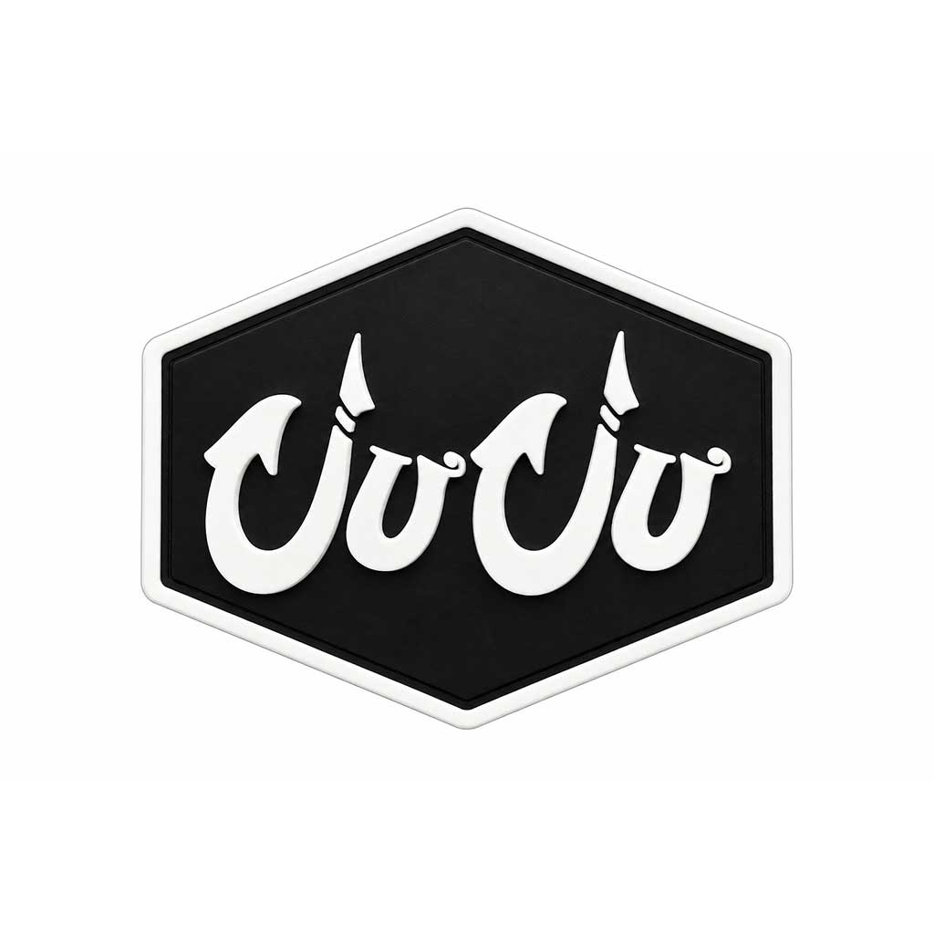 JUJU Original PVC Rubber Collector's Patch – Black & White