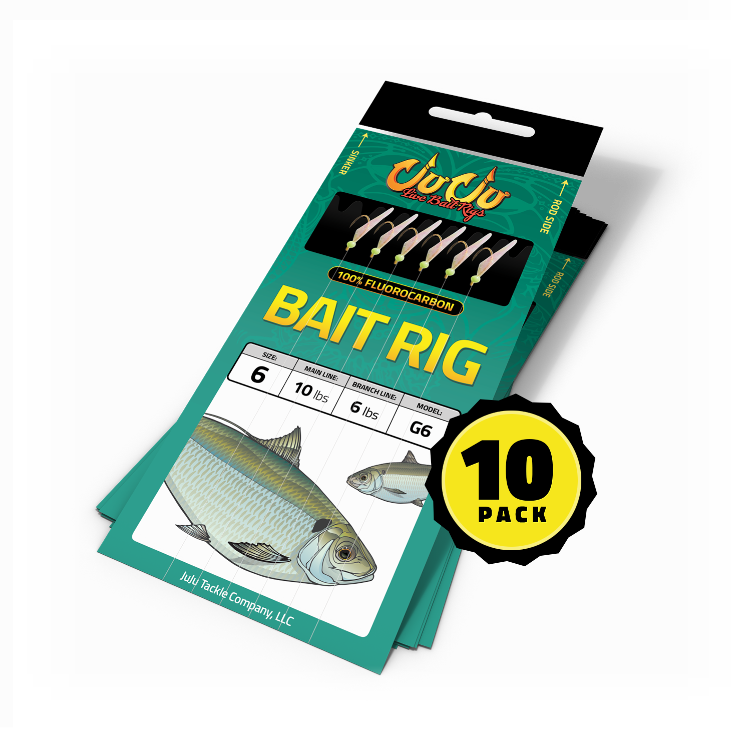 Fluorocarbon Bait Rigs (10 Pack)