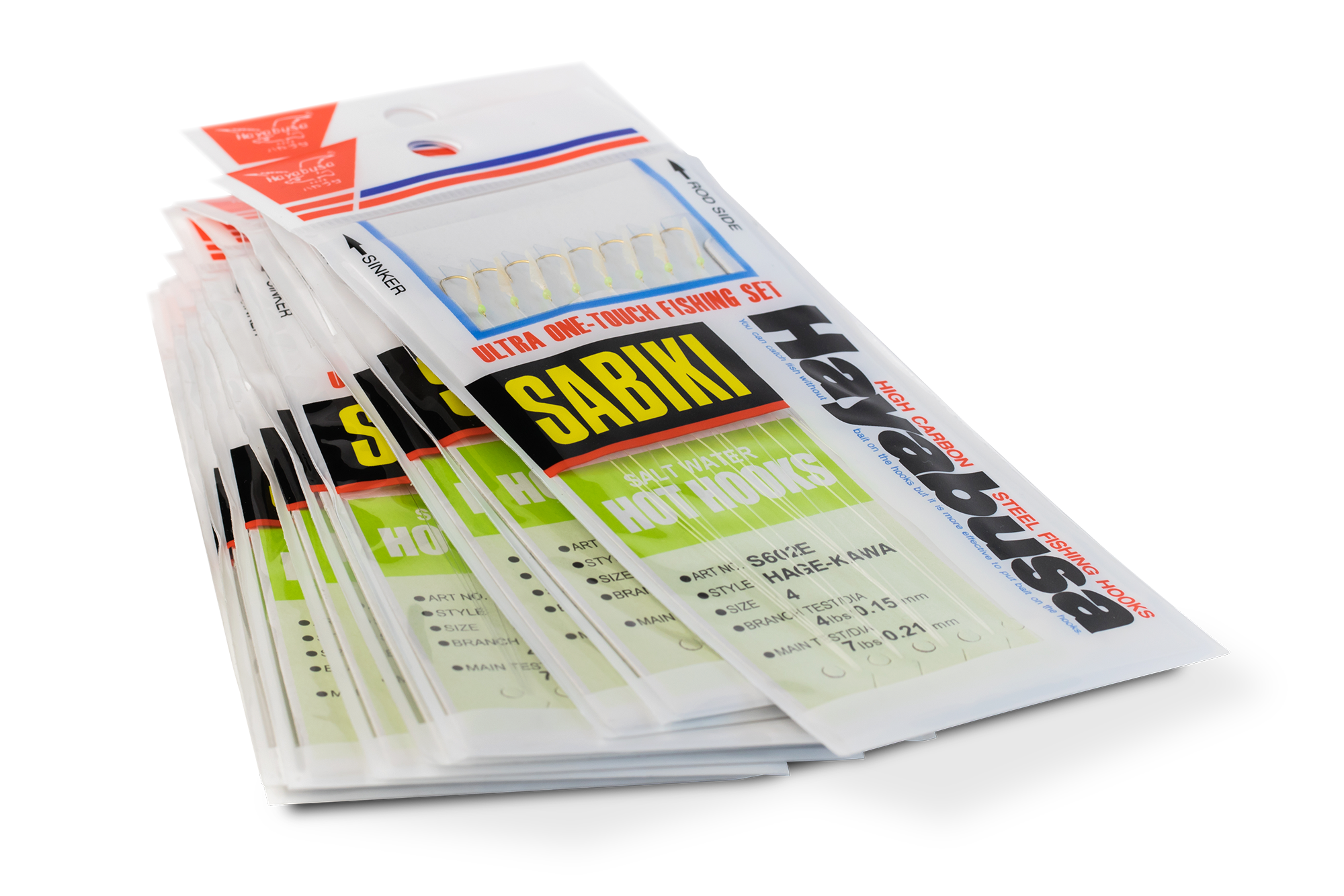 Hayabusa S-602E-4 Hage-Kawa Sabiki Rig {10 Pack BUNDLE}