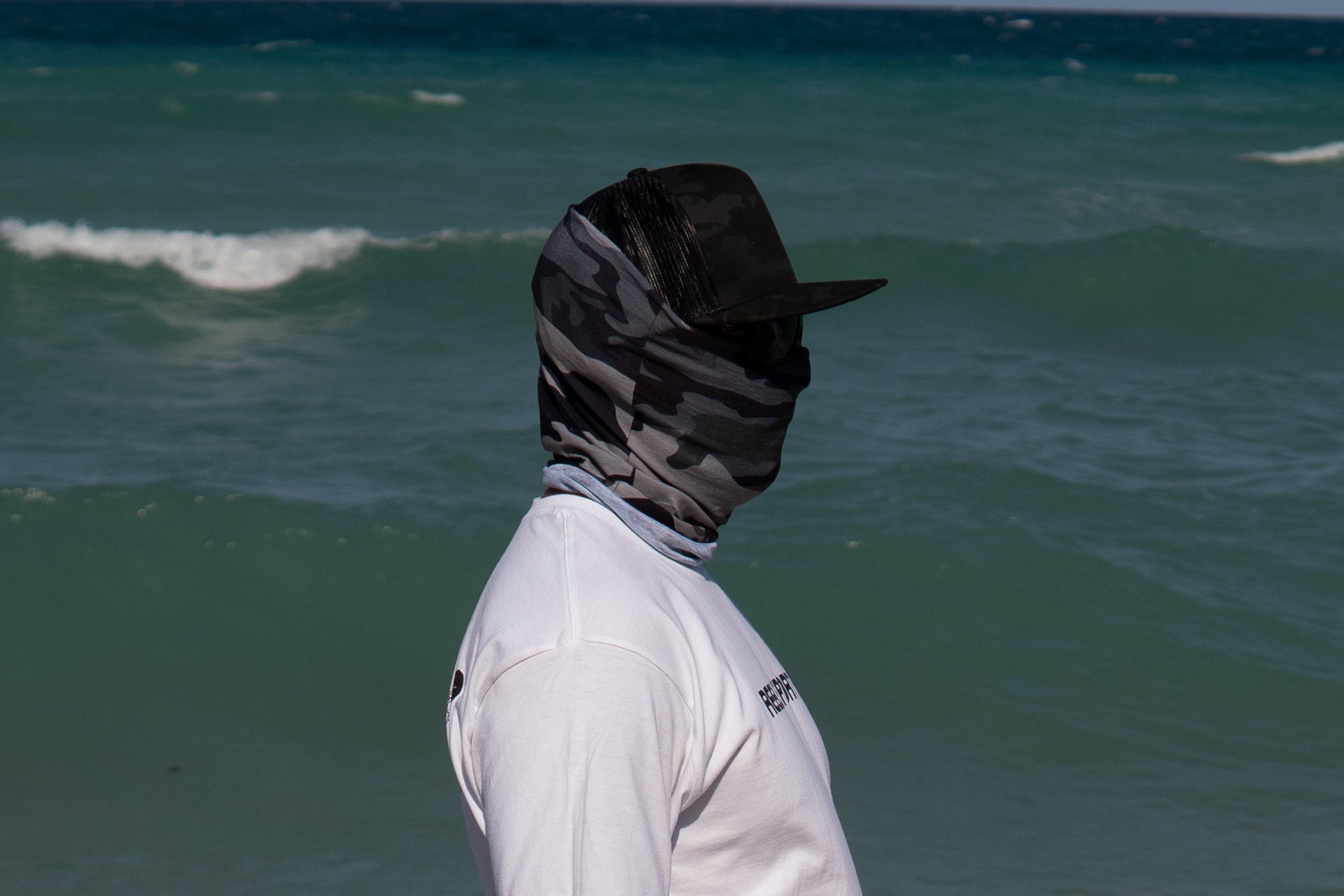 ReelReports Face Protector (Grey Camo)