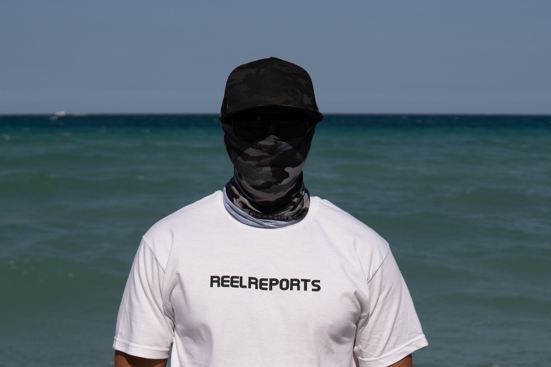 ReelReports Face Protector (Grey Camo)