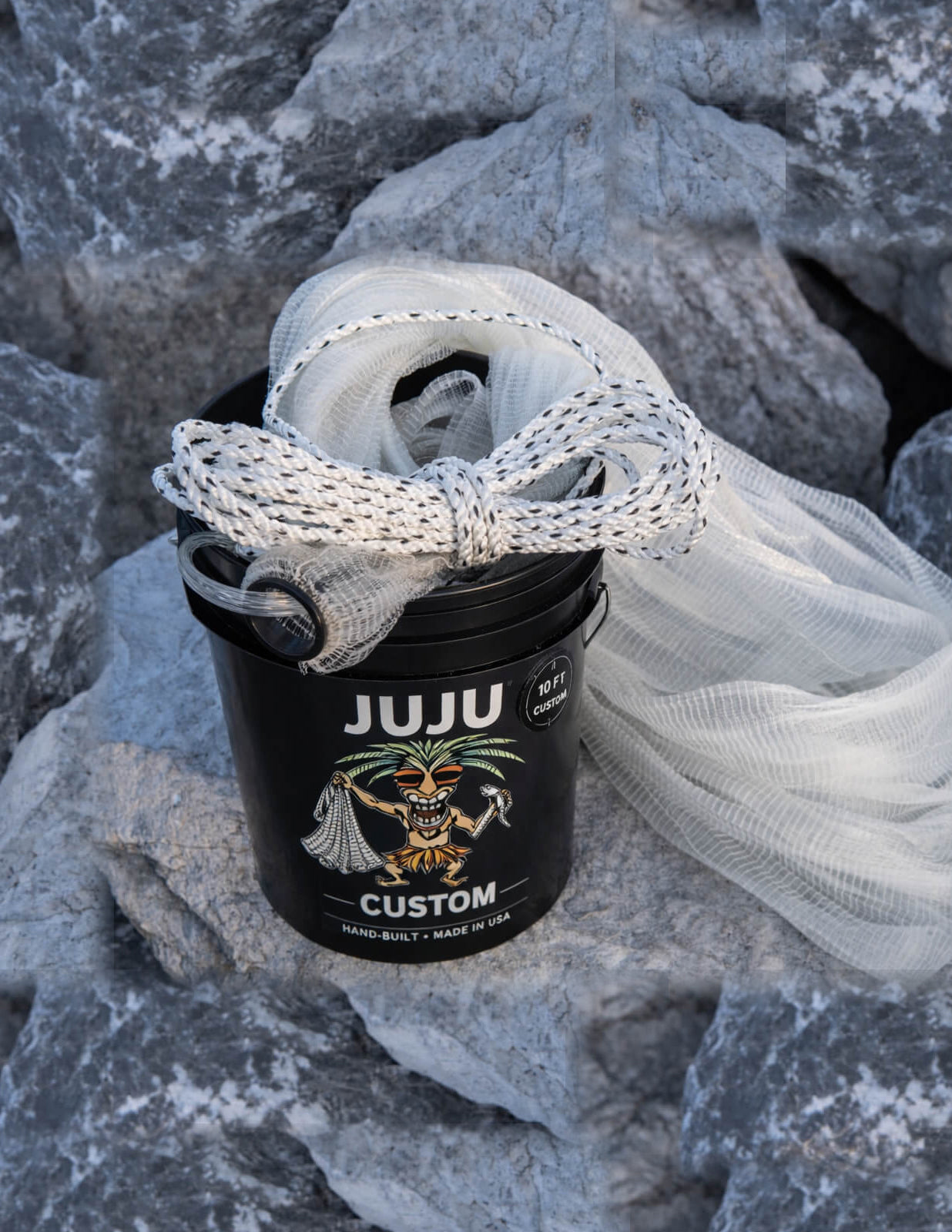 8ft 3/8" Cast Net JUJU Multi Series | Livebait.com 8ft 3/8" Cast Net JUJU Multi Series | Livebait.com