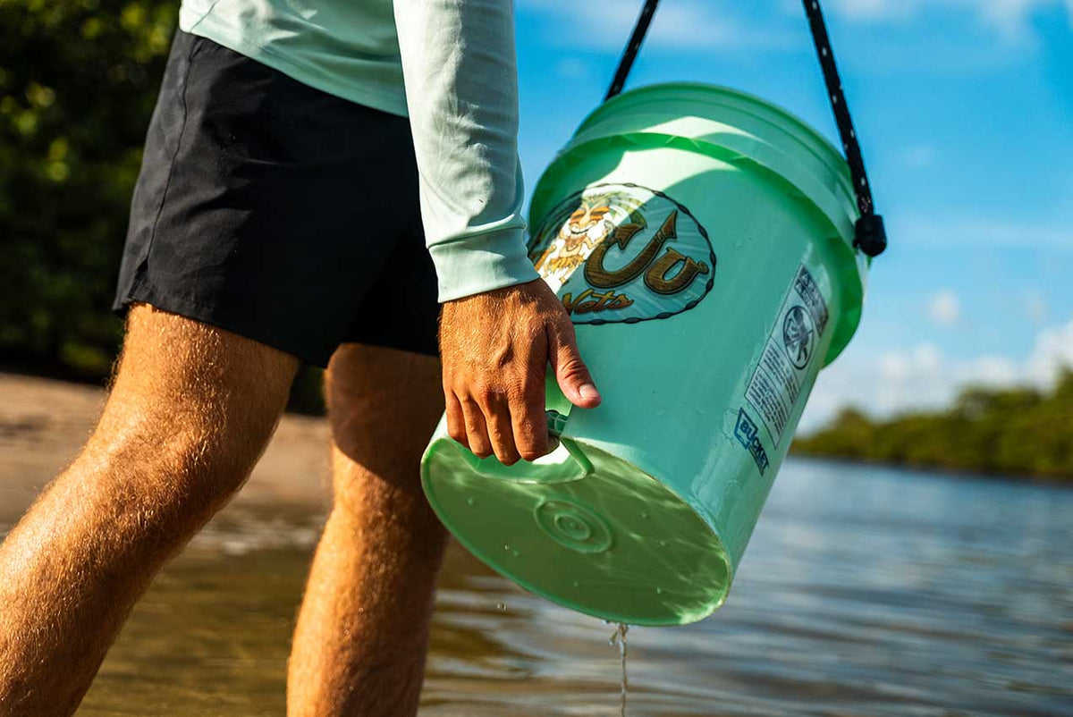World's Best 5 Gallon Fishing Bucket with Rope Handle