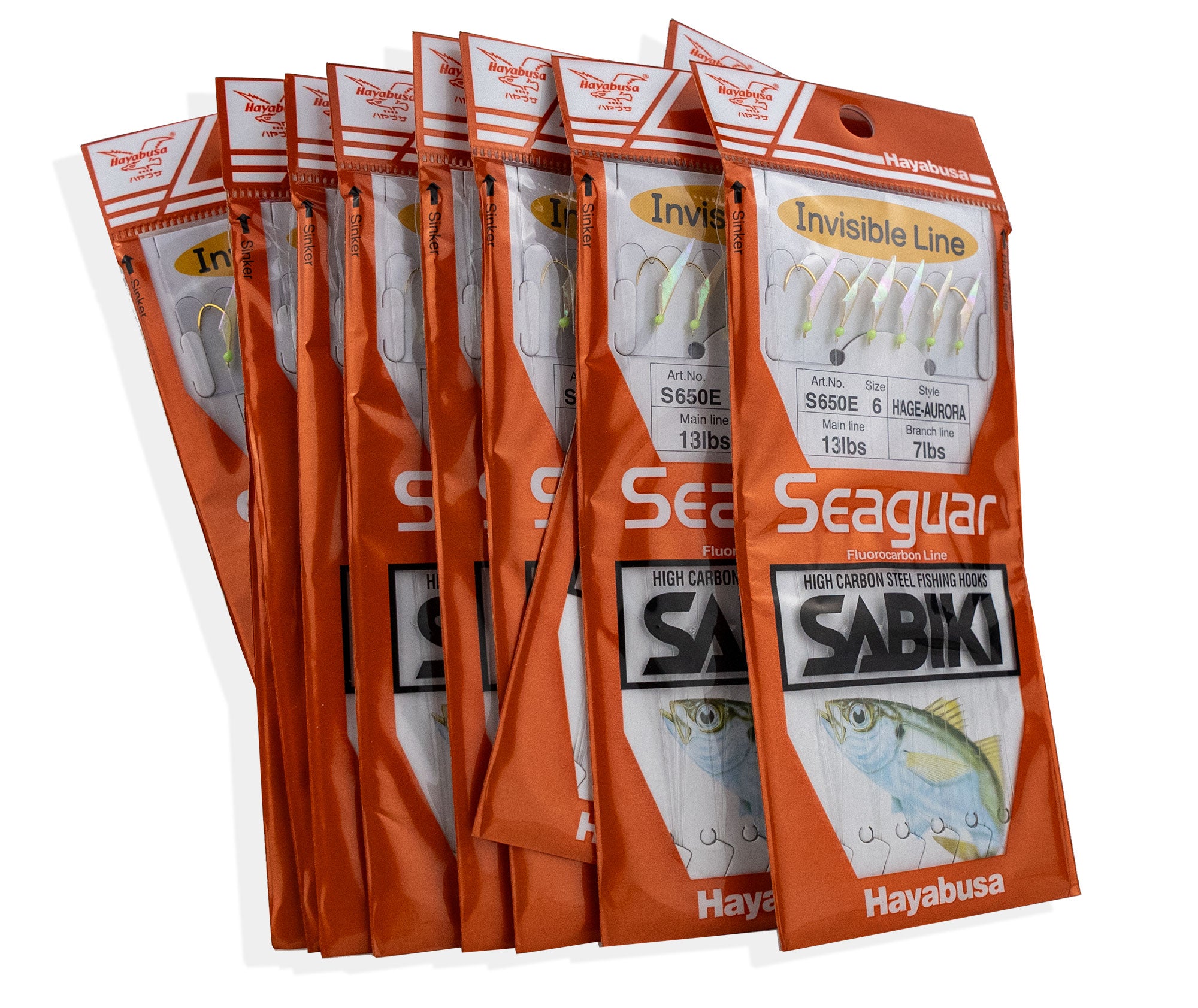 【R16334】HAKO(覇虎)/ダブル・スパイス Hayabusa Fluorocarbon Sabiki Rig - Best Bait Catching Rigs
