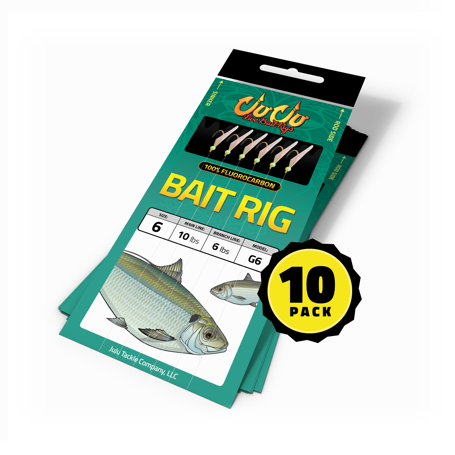Fishing Bait Rigs 100% Fluorocarbon Premium Sabiki Rigs –