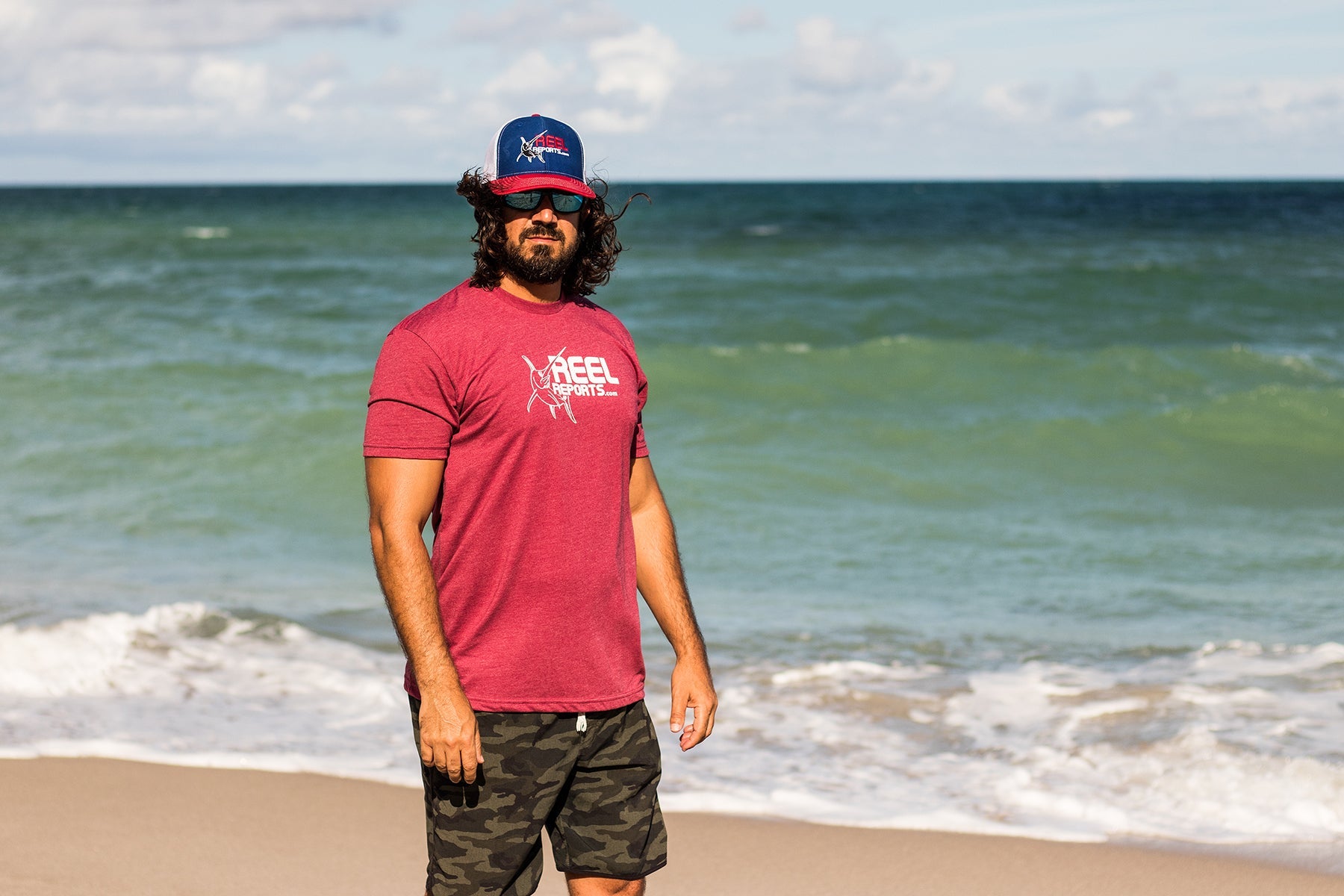 ReelReports Icon Shorr Sleeve (Cardinal)