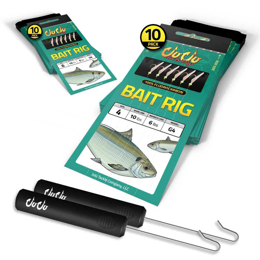 Bundle of Bait Rigs & Dehookers for Catching Bait –