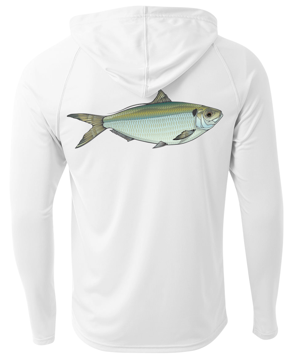 Threadfin Herring Long Sleeve Hoodie - LiveBait.com